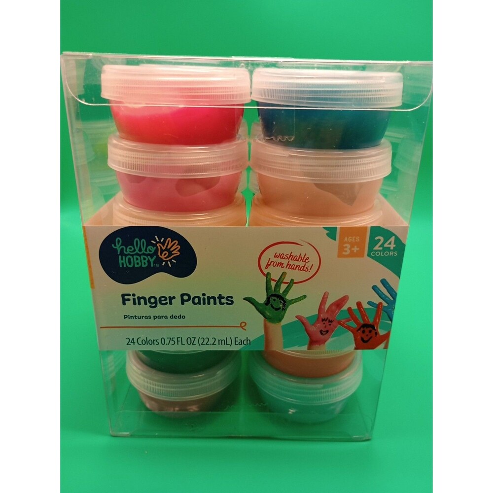 Hello Hobby Finger Paints with 24 Colors Set